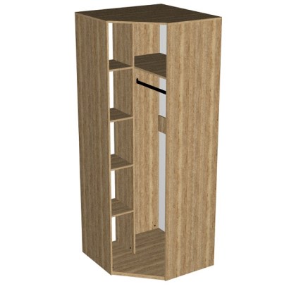 Корпус шкафа 1дв угловой СП "Мрамор" 838*838*506*2147